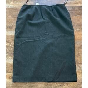 Kasper 100% wool, fully lined black midi pencil skirt 16W